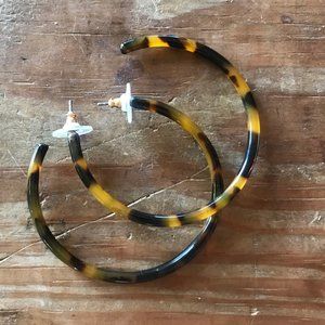Madewell Tortoise Hoop Earrings